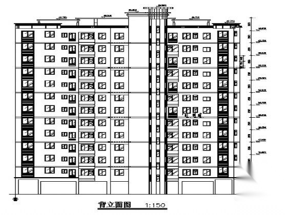 某十三层一梯三户高层住宅楼建筑施工图施工图下载【ID:165134189】