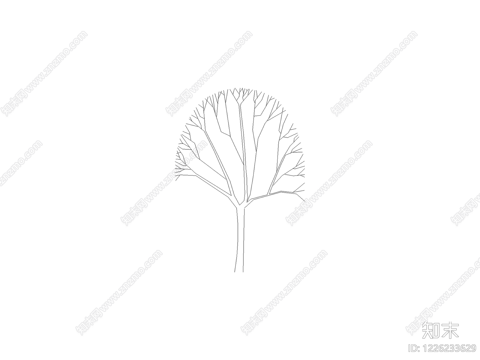 现代乔木种植CAD图纸