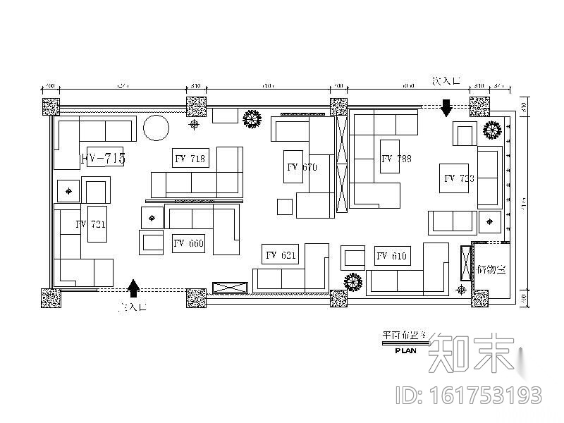 [毕业设计]某家具杭州专卖店装修图cad施工图下载【ID:161753193】