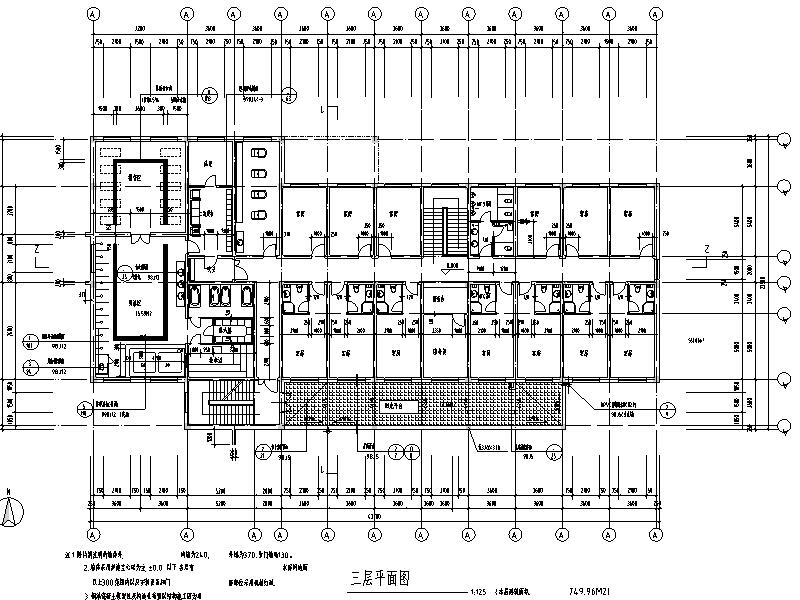 洗浴中心会所建筑设计方案初设图CADcad施工图下载【ID:164864162】