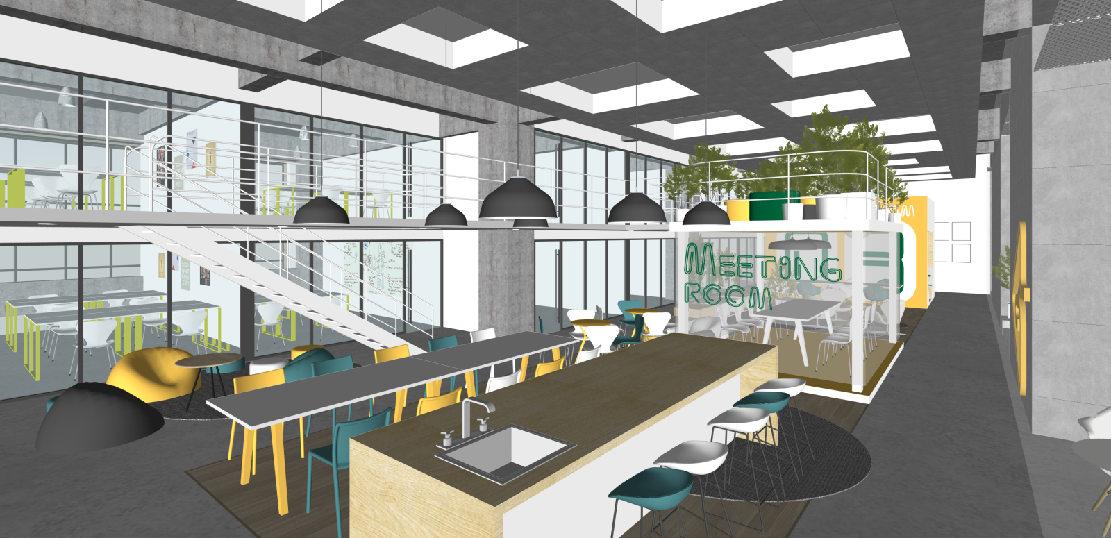 其他办公区域SU模型下载【ID:1215944320】