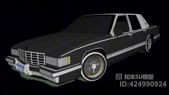 1991凯迪拉克轿车德维尔修改SU模型下载【ID:424990924】