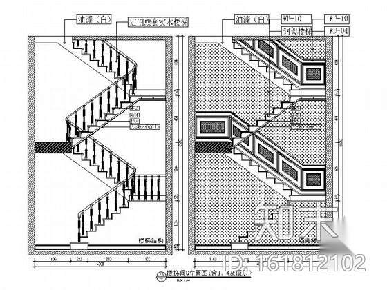 [湖南]豪华法式三层别墅样板房装修施工图（含软装方案...cad施工图下载【ID:161812102】