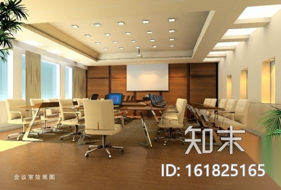 [广东]某社保办公楼室内装修图（含效果）cad施工图下载【ID:161825165】