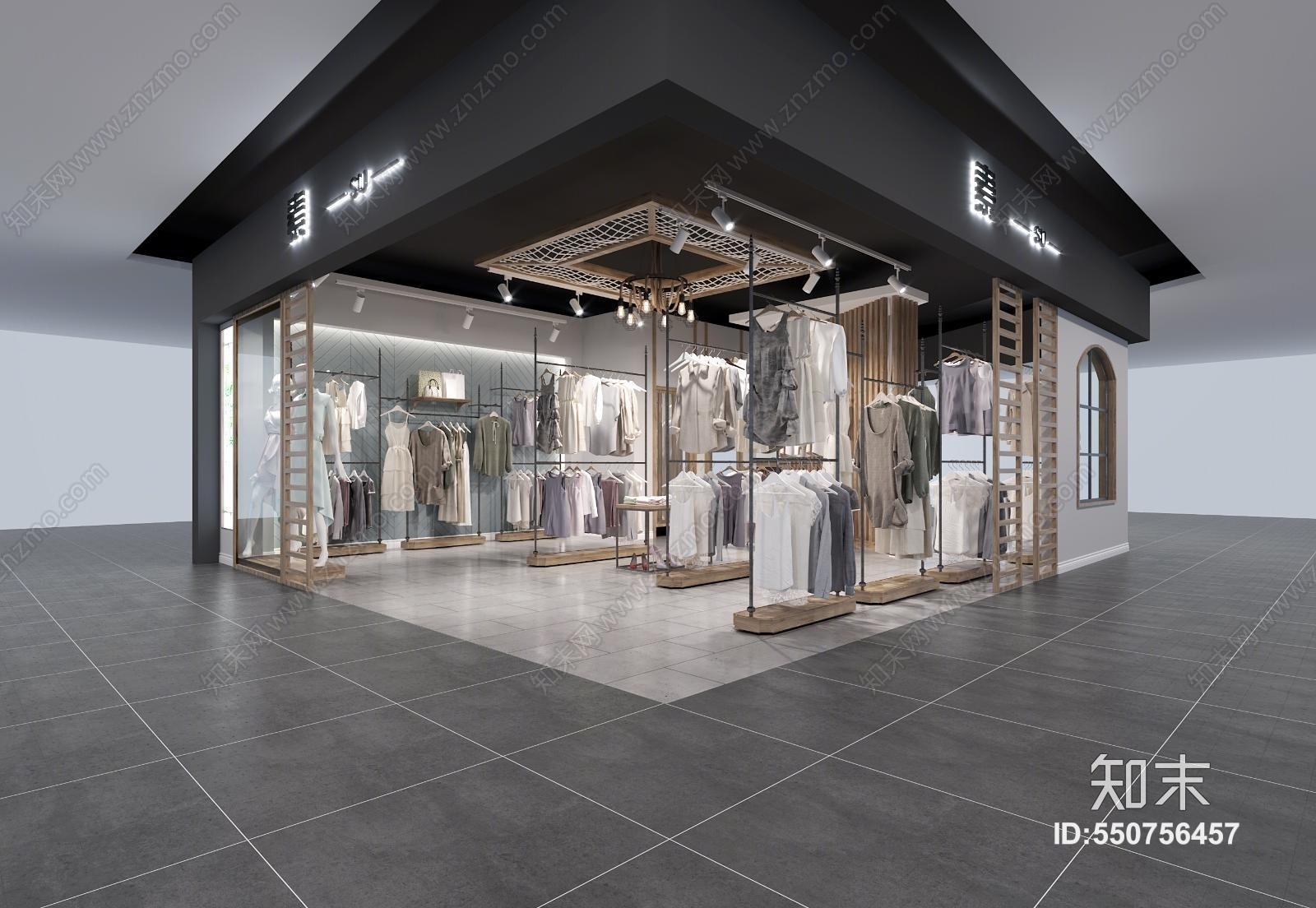 北欧服装店3D模型下载【ID:550756457】