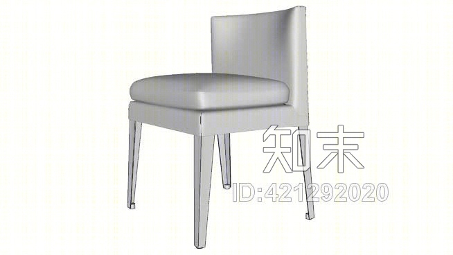 高统餐椅SU模型下载【ID:421292020】