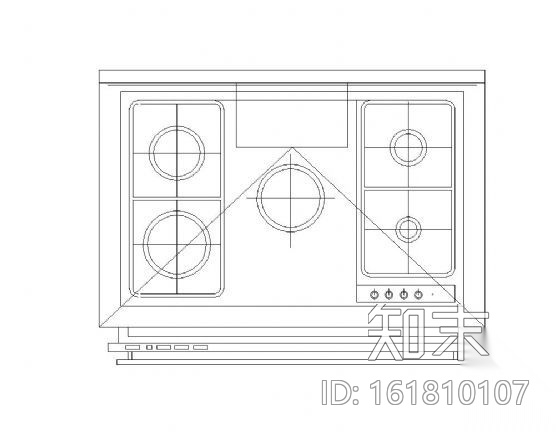 厨房空间图块cad施工图下载【ID:161810107】