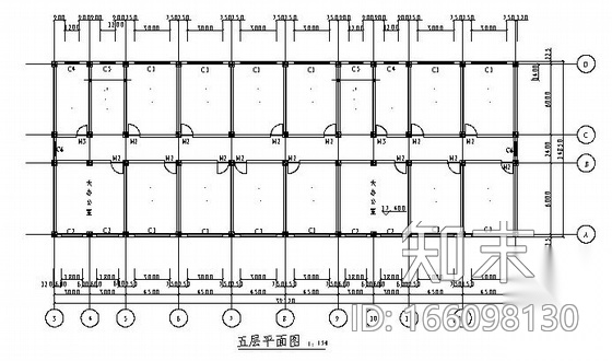 [毕业设计]延安某厂框架综合办公楼建筑施工图施工图下载【ID:166098130】