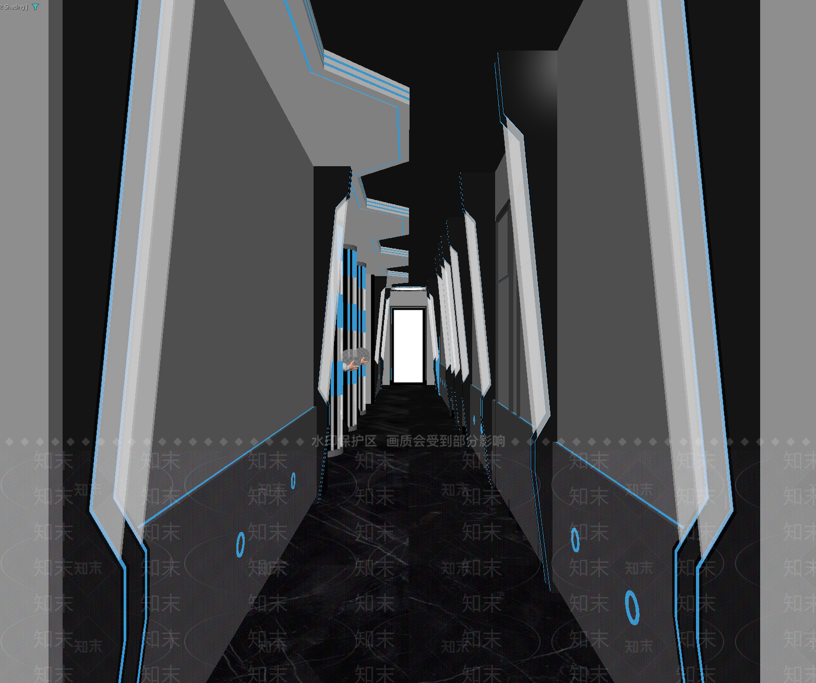 现代走廊3D模型下载【ID:1214837786】