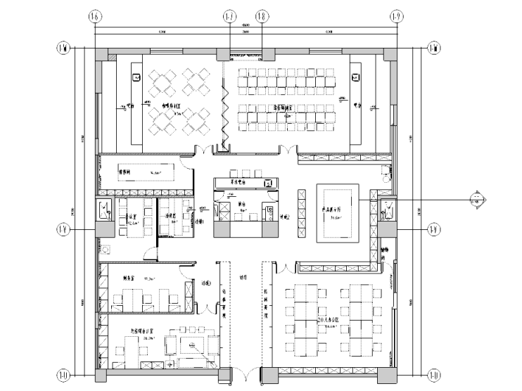 [四川]现代简约风格咖啡厅室内装修施工图cad施工图下载【ID:161765161】