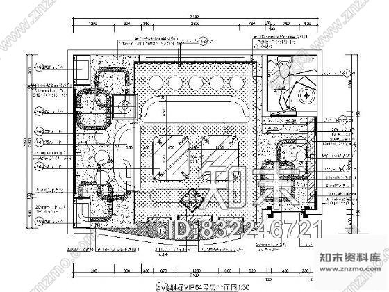 图块/节点VIP包房平面cad施工图下载【ID:832246721】