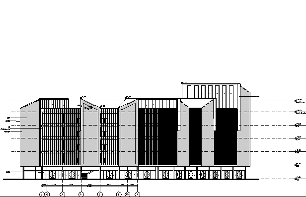 [浙江]六栋办公建筑施工图（平立剖面图）施工图下载【ID:149951132】