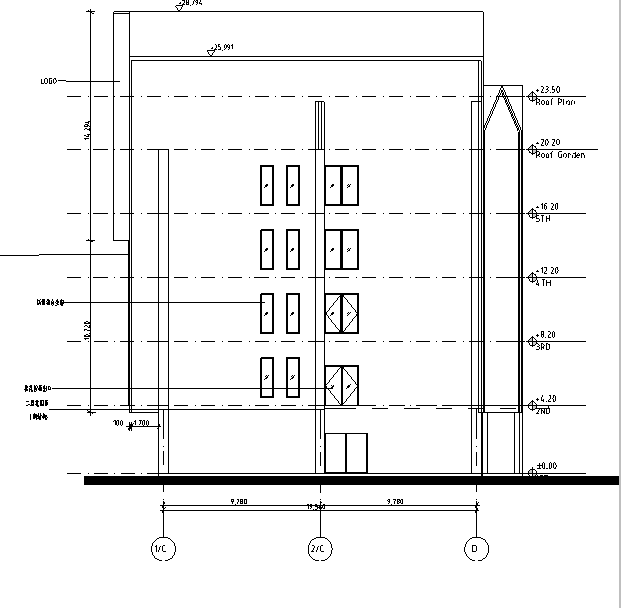 [浙江]六栋办公建筑施工图（平立剖面图）施工图下载【ID:149951132】