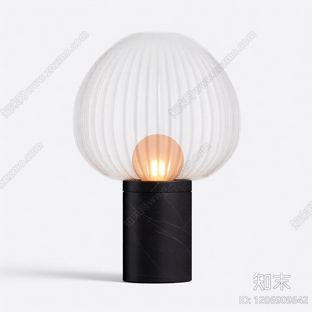 褶皱灯罩台灯3D模型下载【ID:1206909642】