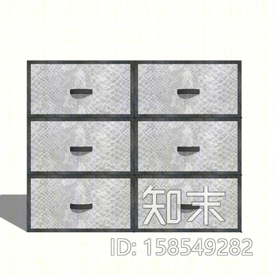 现代实木边柜斗柜SU模型下载【ID:158549282】