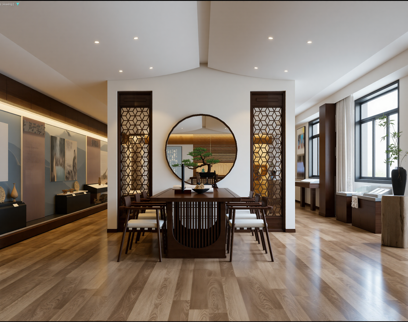 新中式家具展厅3D模型下载【ID:1214454334】