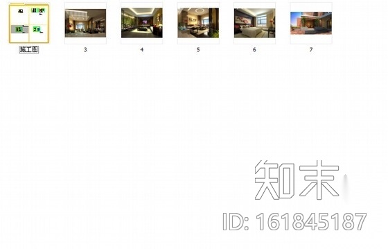 [厦门]新中式风格两居室样板房装修图（含效果图）cad施工图下载【ID:161845187】
