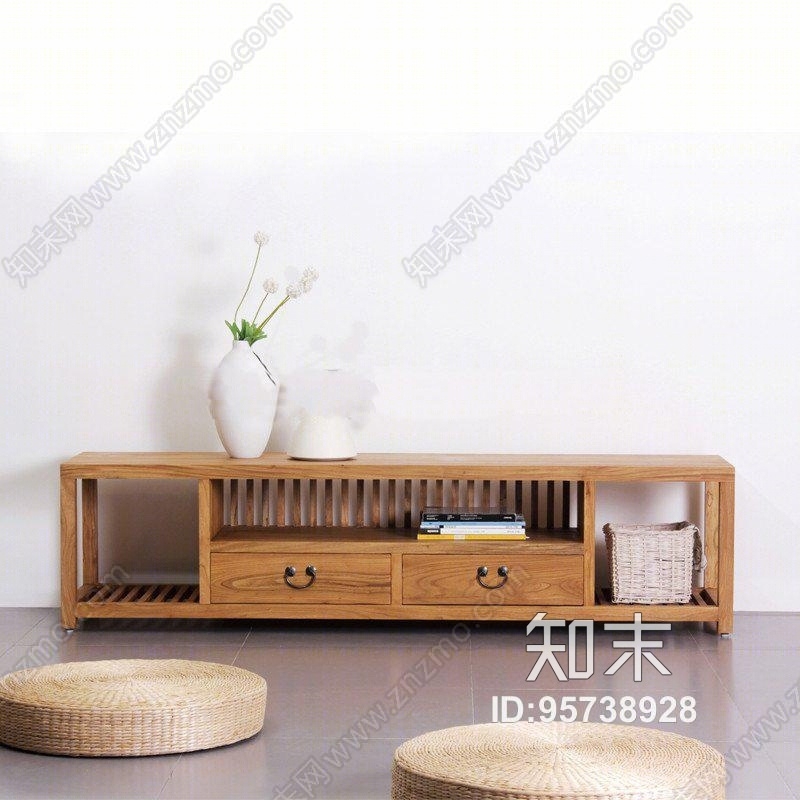 中式电视柜3D模型下载【ID:95738928】
