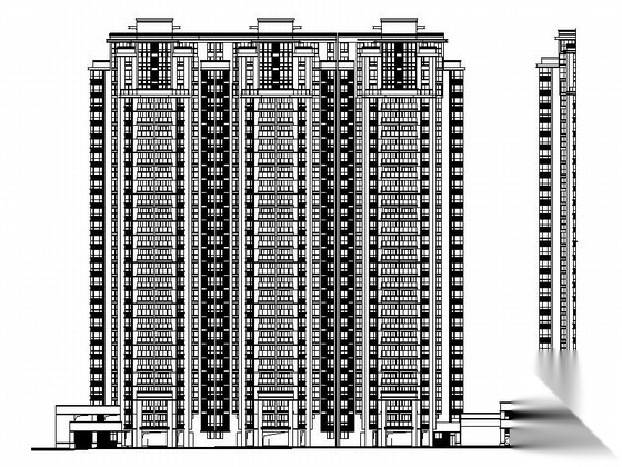 [厦门]高层现代风格住宅区规划及单体建筑设计施工图施工图下载【ID:166731103】