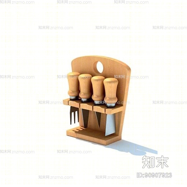原木色刀具架3D模型下载【ID:90907923】