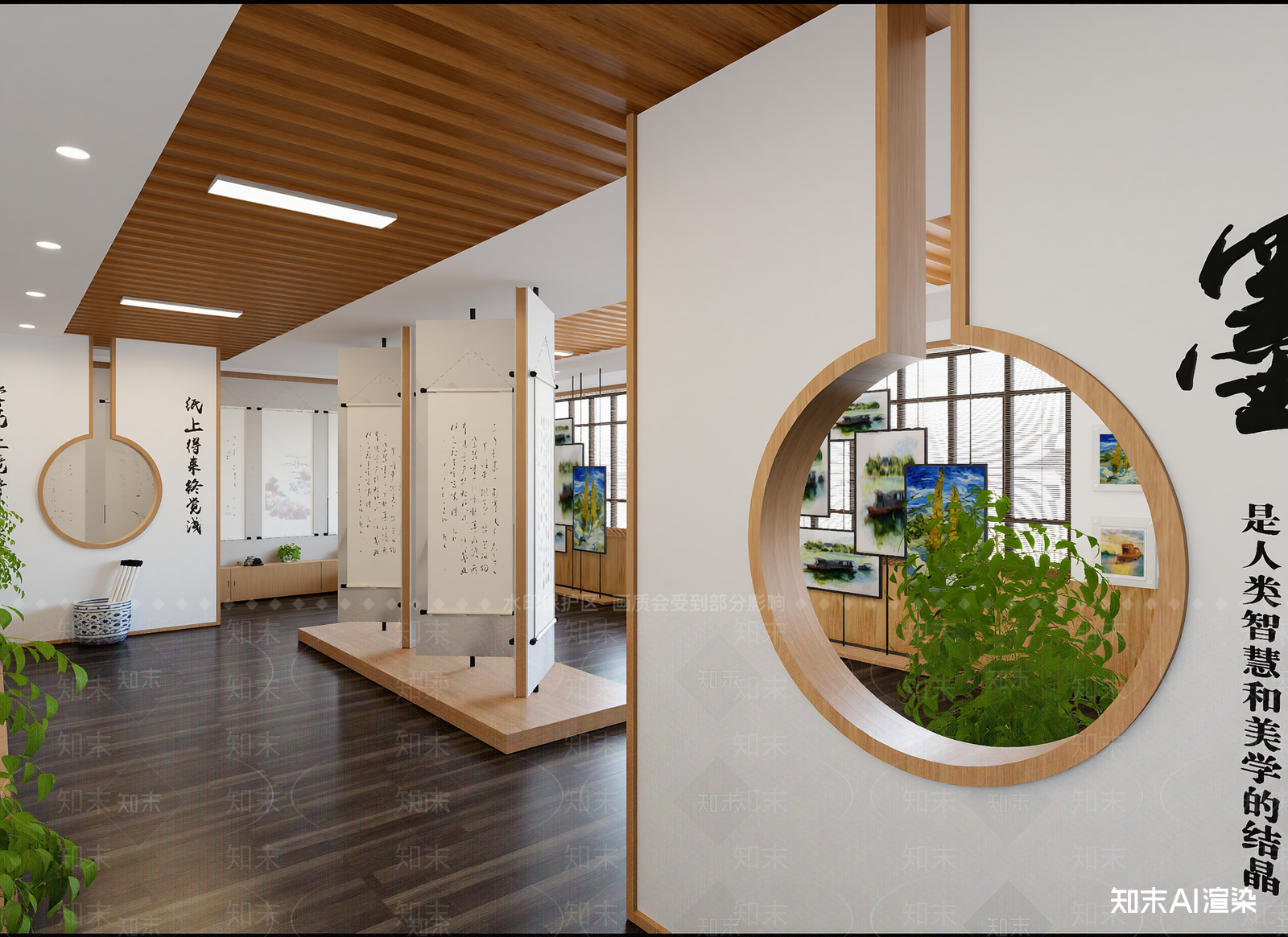 中式艺术展厅3D模型下载【ID:1214679078】