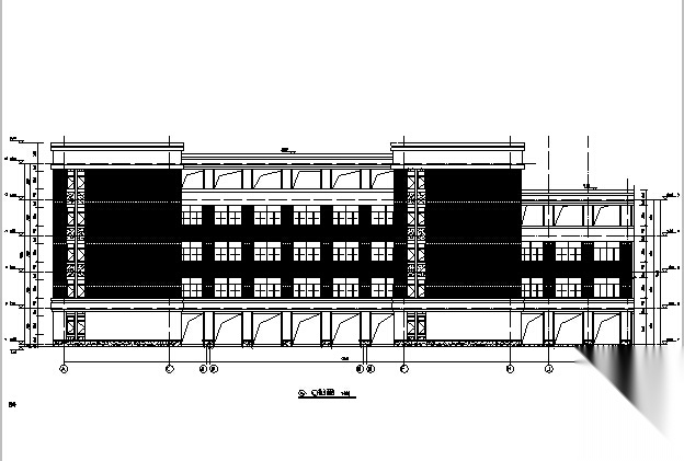 [浙江]学院教学楼及食堂、宿舍、行政楼施工图（含全专业...cad施工图下载【ID:166316129】