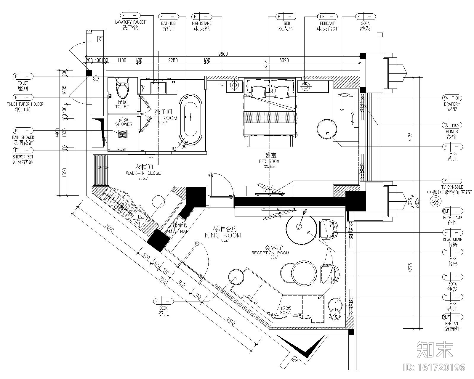 [厦门]希尔顿逸林酒店室内施工图+效果图cad施工图下载【ID:161720196】