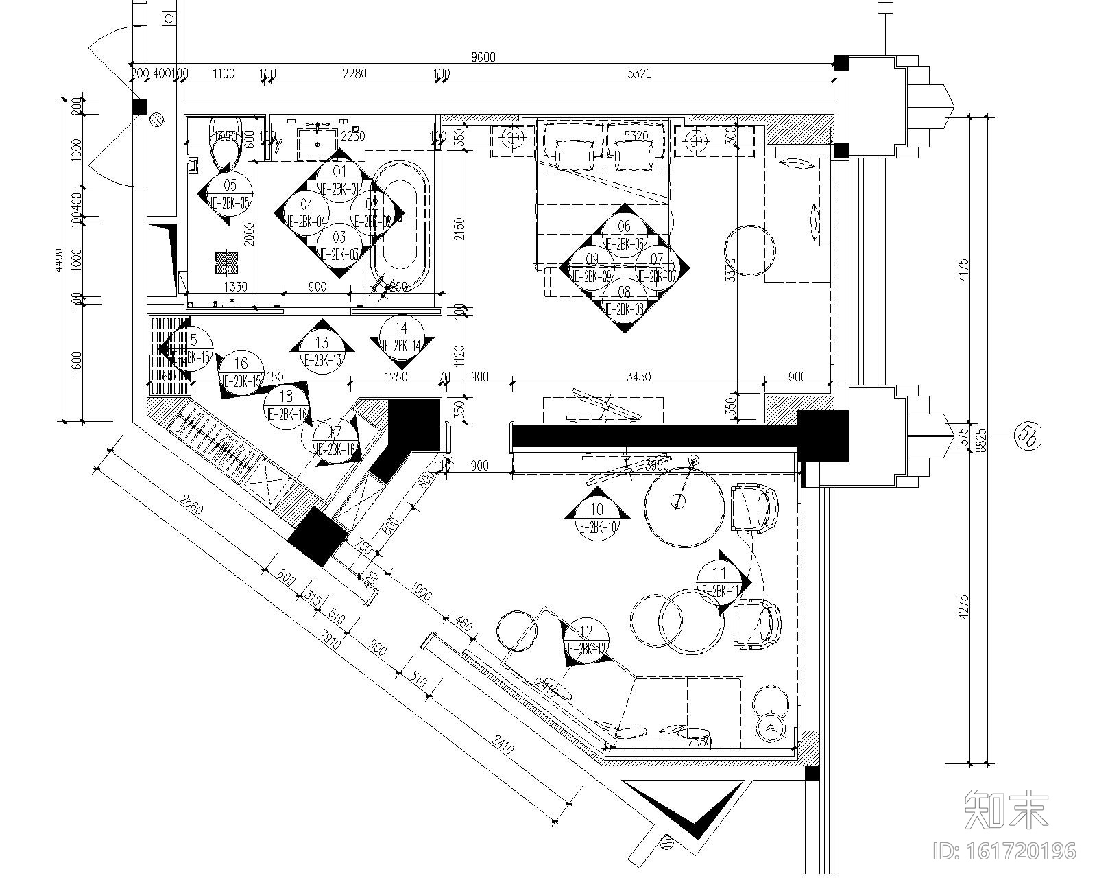 [厦门]希尔顿逸林酒店室内施工图+效果图cad施工图下载【ID:161720196】