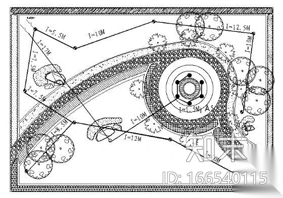 上海某厂区局部景观施工图cad施工图下载【ID:166540115】