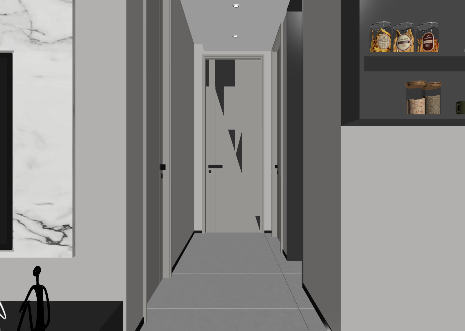 现代玄关3D模型下载【ID:1214659977】