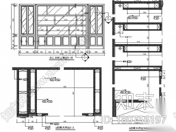 [广东]简欧风格四室两厅样板间室内装修施工图（含效果）cad施工图下载【ID:180756197】