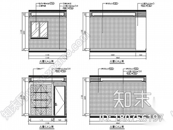 [广东]简欧风格四室两厅样板间室内装修施工图（含效果）cad施工图下载【ID:180756197】