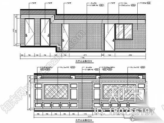 [广东]简欧风格四室两厅样板间室内装修施工图（含效果）cad施工图下载【ID:180756197】