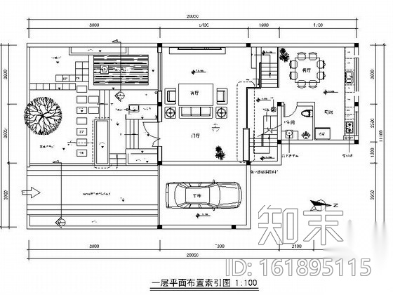 庭院双层别墅室内装修图施工图下载【ID:161895115】