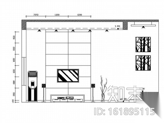 庭院双层别墅室内装修图施工图下载【ID:161895115】