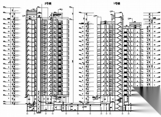 [广东省惠州市大亚湾]某十八层商住楼建筑施工图施工图下载【ID:167911178】