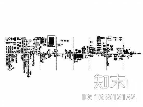 全套工装室内图块CAD图块下载cad施工图下载【ID:165912132】