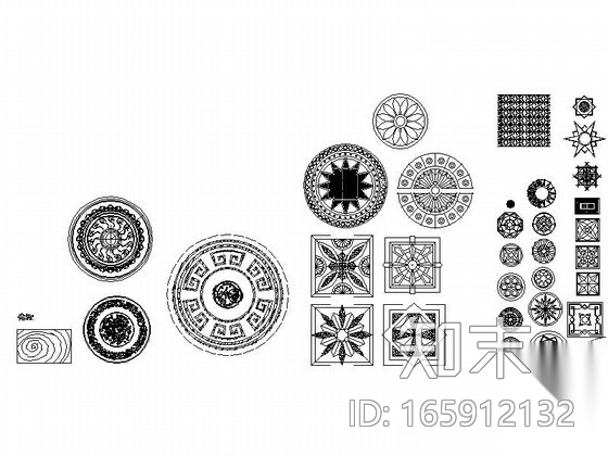 全套工装室内图块CAD图块下载cad施工图下载【ID:165912132】