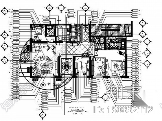 [上海]250㎡大户型样板间施工图（含实景）cad施工图下载【ID:180832112】