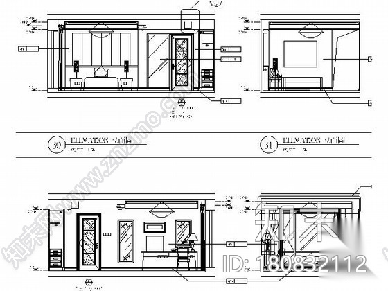 [上海]250㎡大户型样板间施工图（含实景）cad施工图下载【ID:180832112】