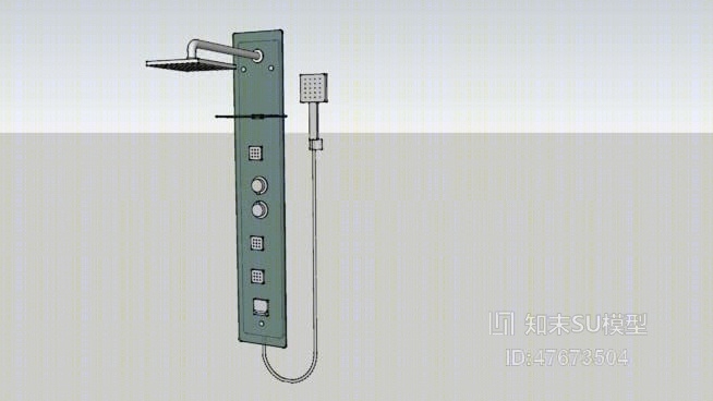 淋浴花洒SU模型下载【ID:47673504】