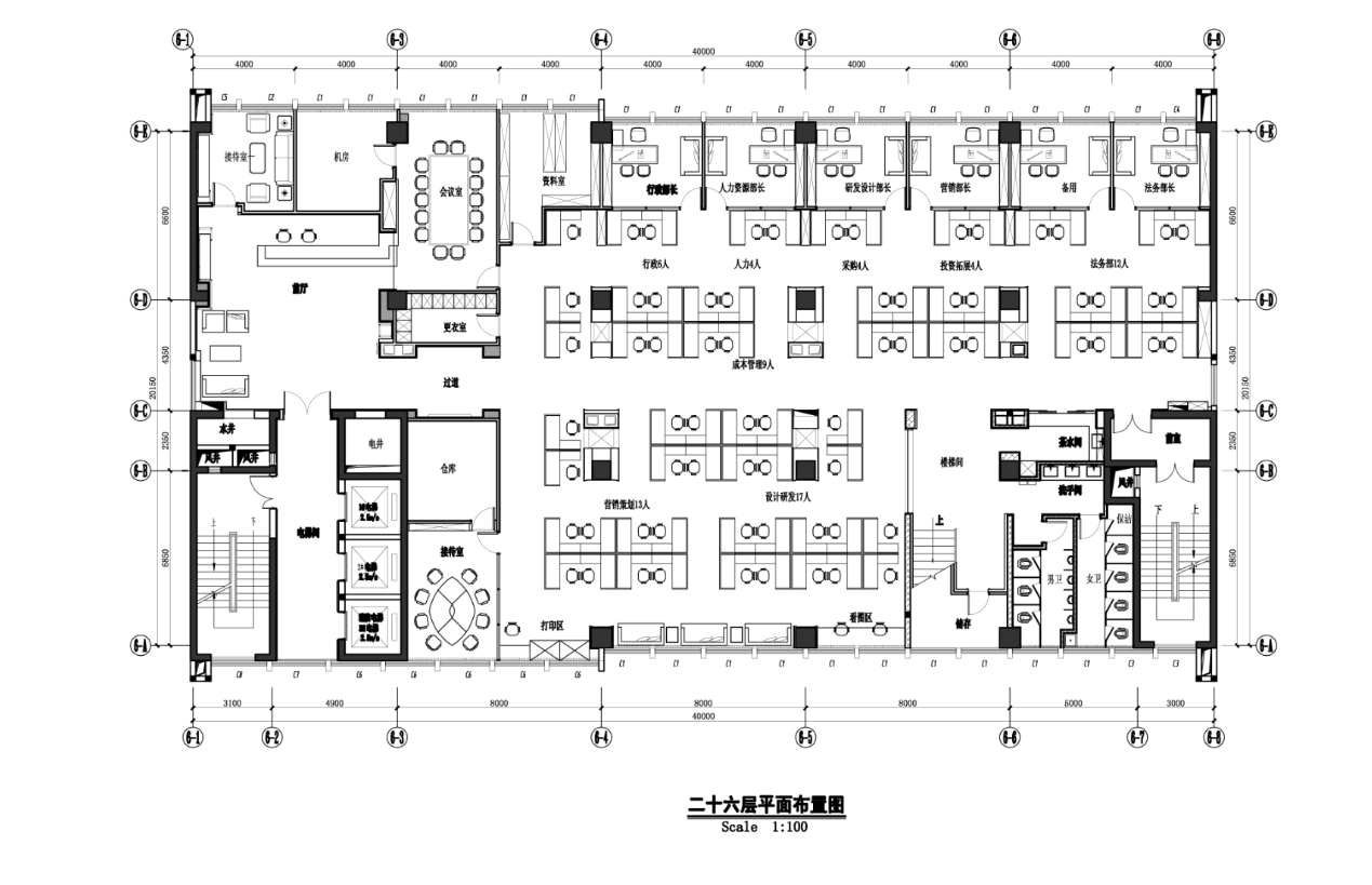 某现代风格办公楼施工图及效果图（含117张图纸）施工图下载【ID:161775179】