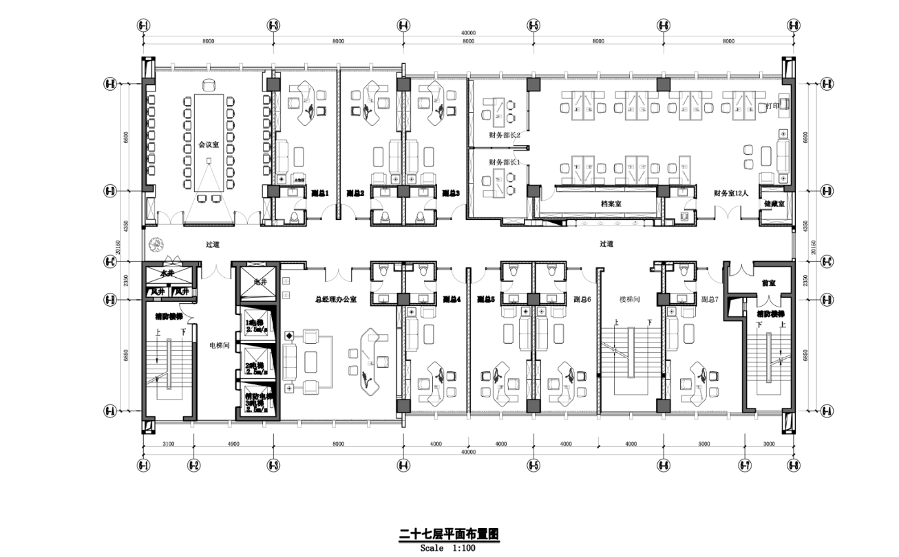 某现代风格办公楼施工图及效果图（含117张图纸）施工图下载【ID:161775179】