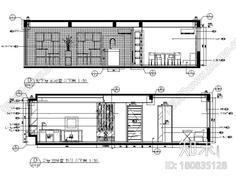 [无锡]某国际社区样板房B1四居室装修图cad施工图下载【ID:180835128】