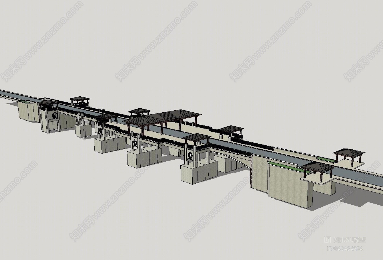 小桥SU模型下载【ID:942434254】