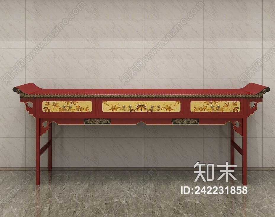 中式神台3D模型下载【ID:242231858】