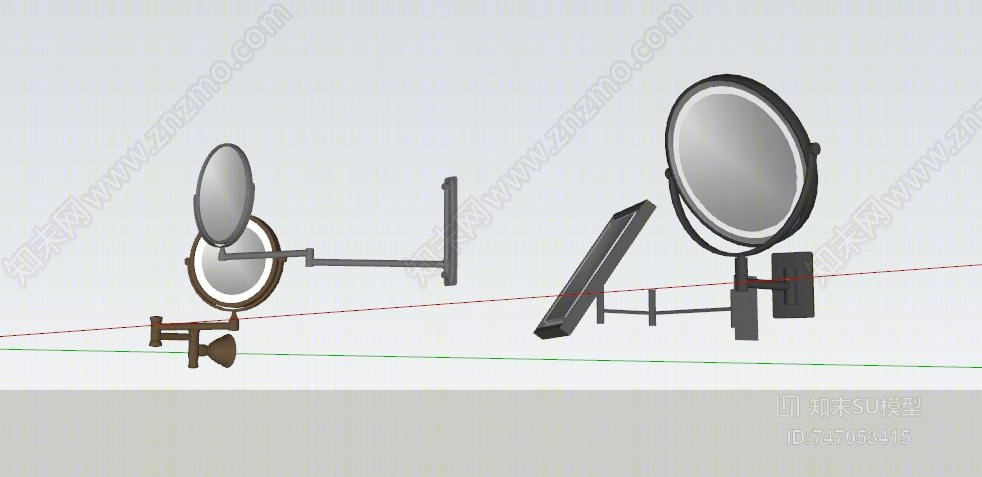 现代卫浴镜SU模型下载【ID:747053415】