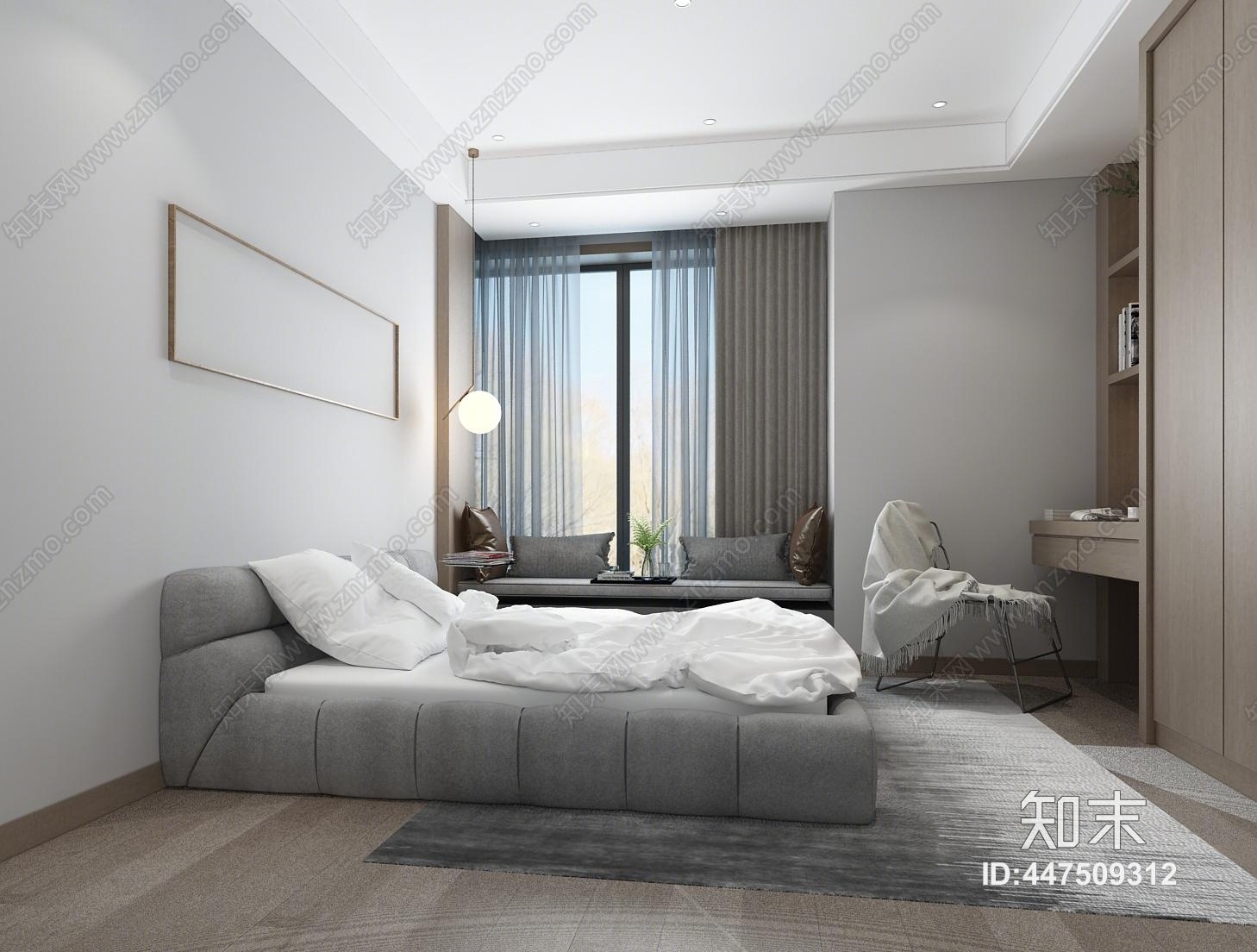 现代简约公寓3D模型下载【ID:447509312】