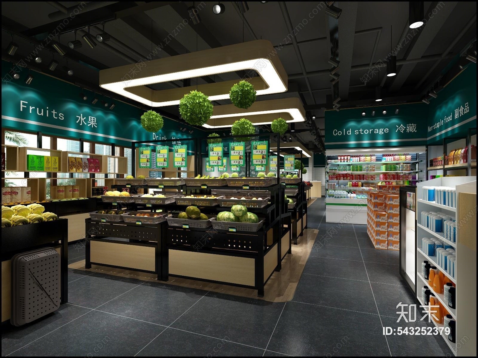 工业风超市3D模型下载【ID:543252379】