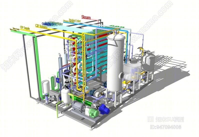 现代工厂设备SU模型下载【ID:947094008】